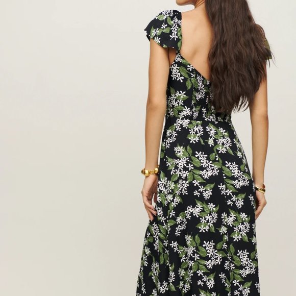 EUC Reformation Floral Baxley Dress - Picture 6 of 8